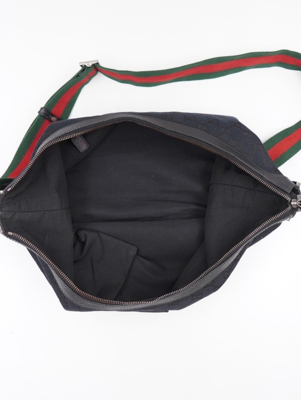 CN06 💗 Gucci GG Monogram Web halfmoon Large Crossbody - Picture 12 of 13